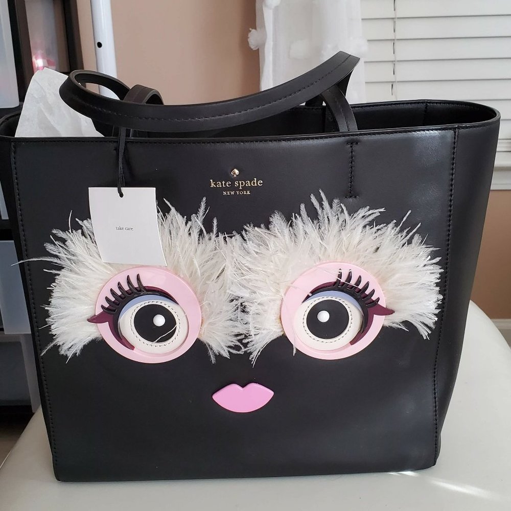 Kate Spade Hallie Imagination Monster Eyes tote bag